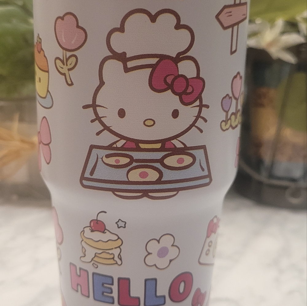 Stanley IceFlow Flip Straw 30oz Hello Kitty White Travel Tumbler With Flip Straw - Picture 2 of 10